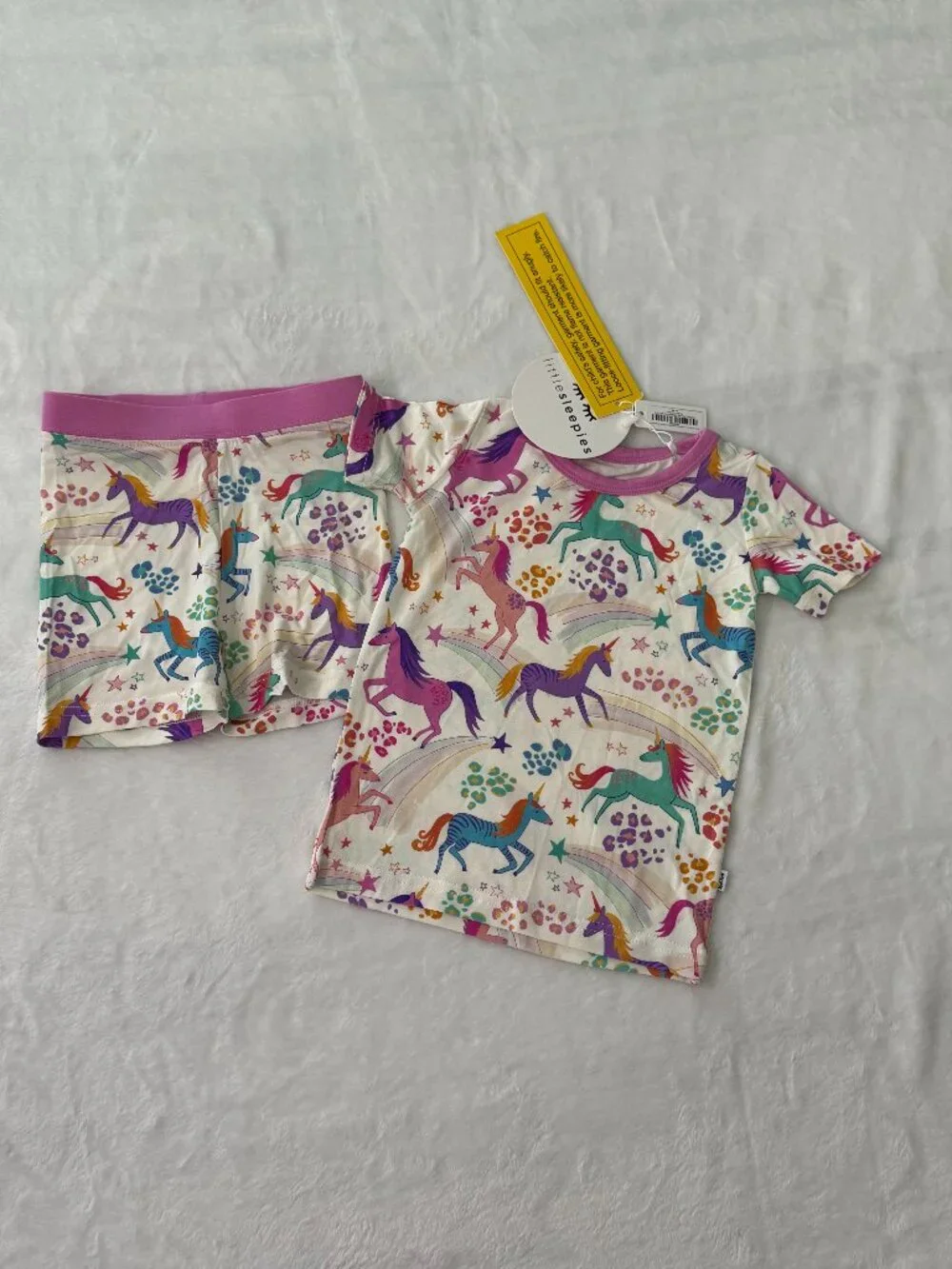 Little Sleepies Unicorn Magic Two-Piece SS & Shorts 12/18 Months